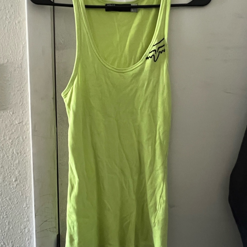 Fox Lime Green Tank Top